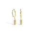 Angular Dangle Diamond Hoops Earrings 14K Gold