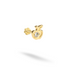 Apple Fruit Flatback Ear Piercing 14K Gold with CZ Stone