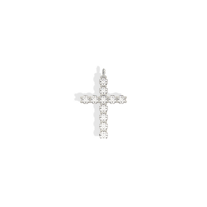 Cross Diamond Stone Necklace 14K Gold