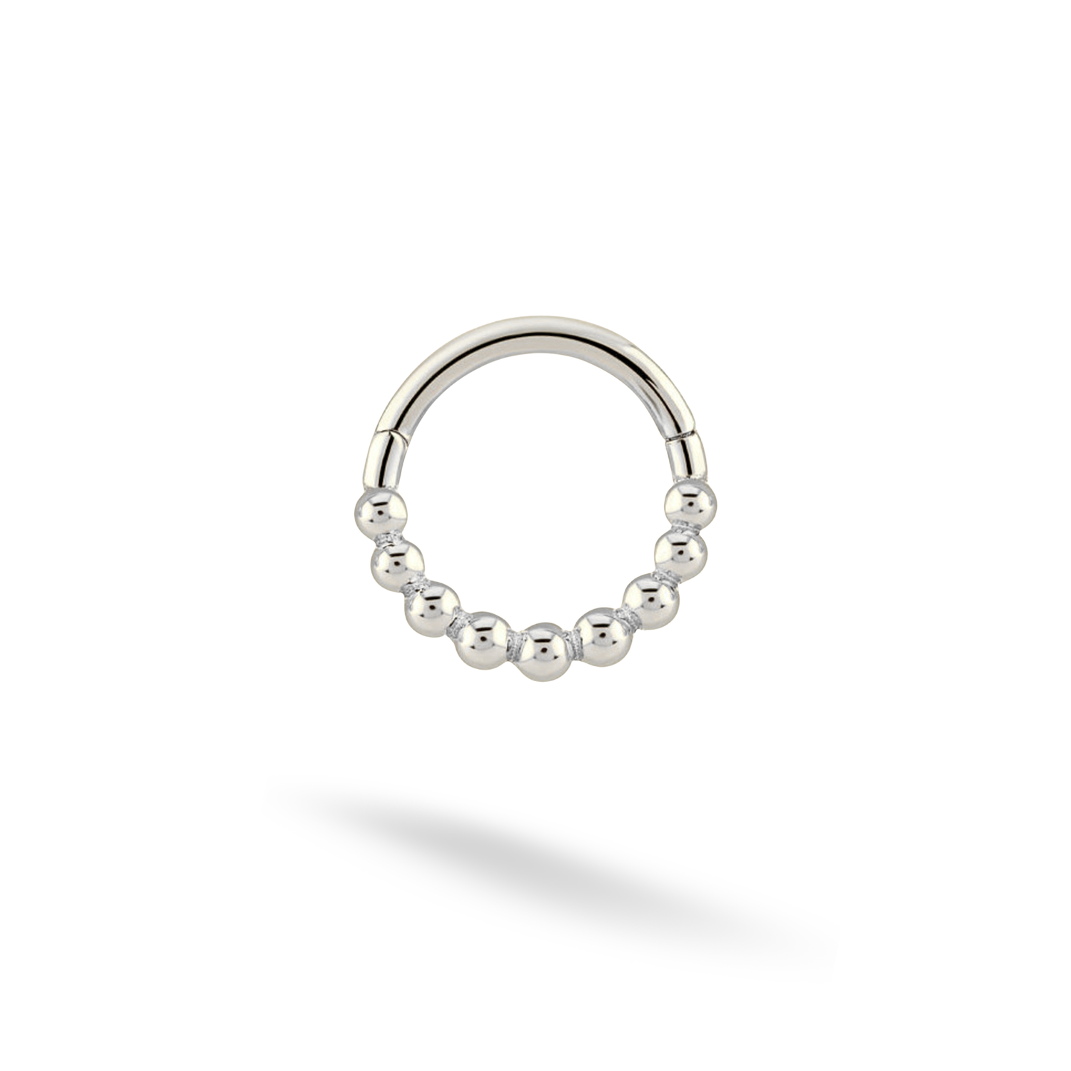 Beaded Hoop Ear Piercing 14K Gold / Silver
