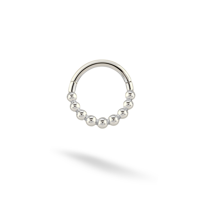 Beaded Hoop Ear Piercing 14K Gold / Silver