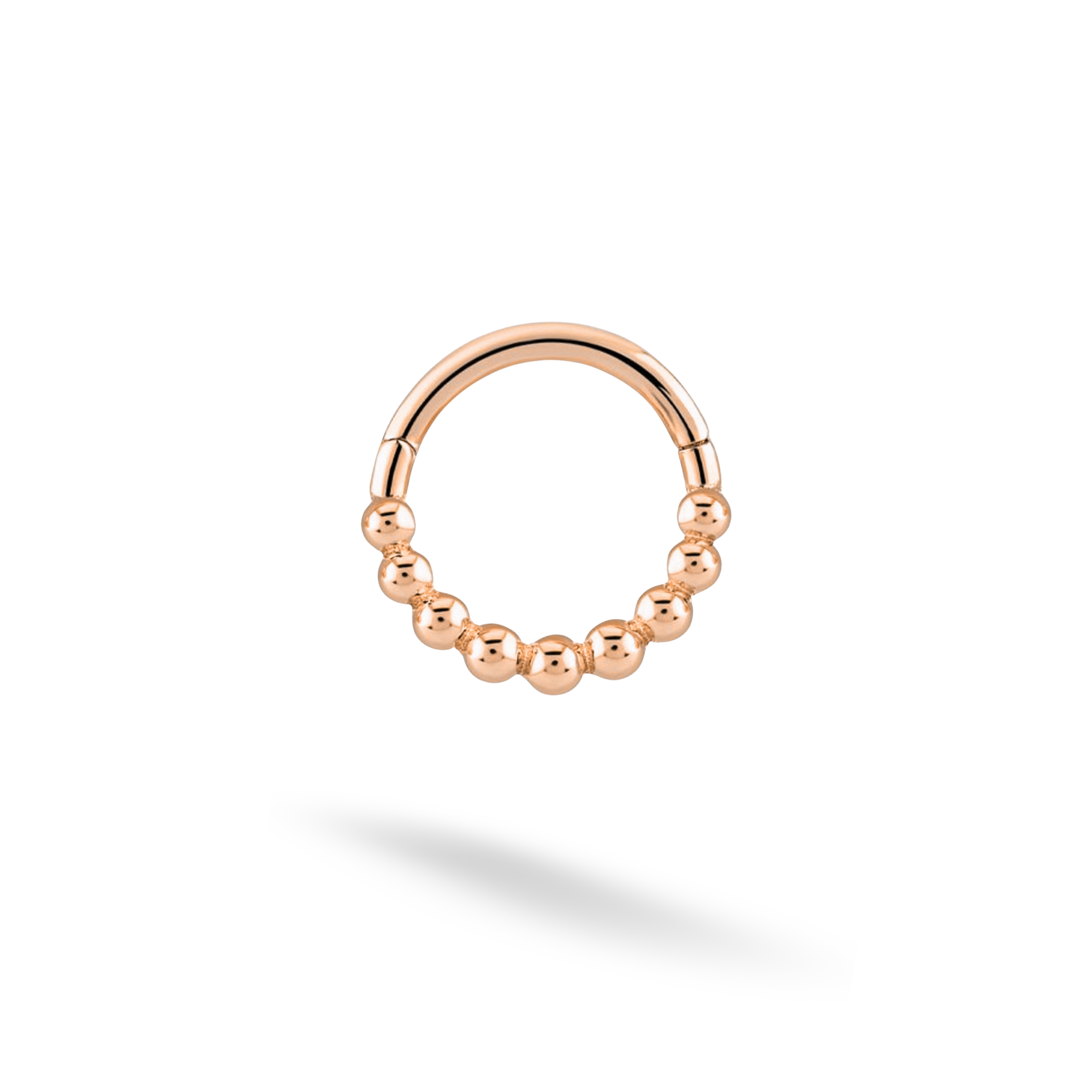 Beaded Hoop Ear Piercing 14K Gold / Silver