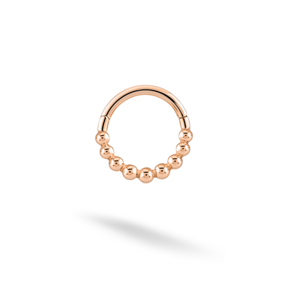 Beaded Hoop Ear Piercing 14K Gold / Silver