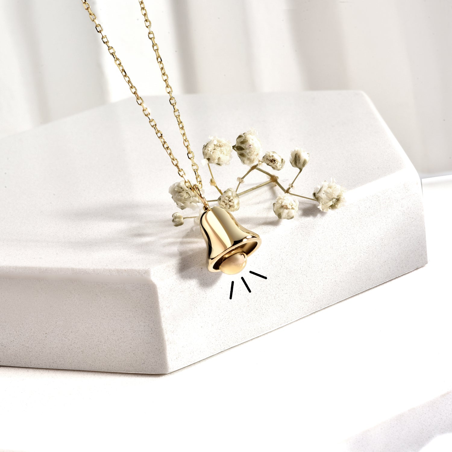 Bell Ringing Necklace 14K Gold