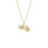 Bicycle Pendant Necklace 14K Gold / Silver in yellow gold, drawn with two round wheels, a saddle and handlebars