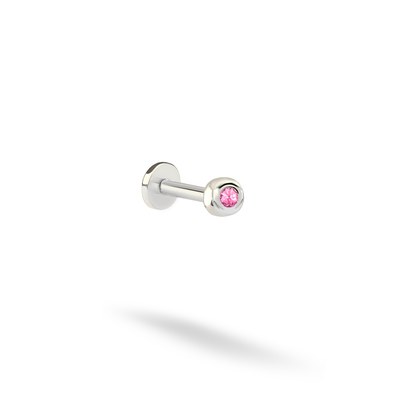 Birthstone Gemstone Custom Flatback Ear Piercing 14K Gold