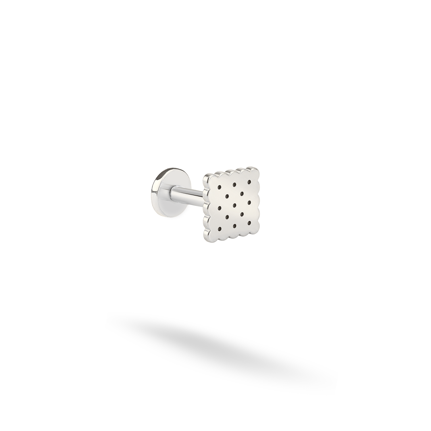 Biscuit Flatback Ear Piercing 14K Gold / Silver