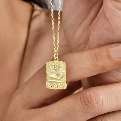 Blessings Card Necklace 14k Gold