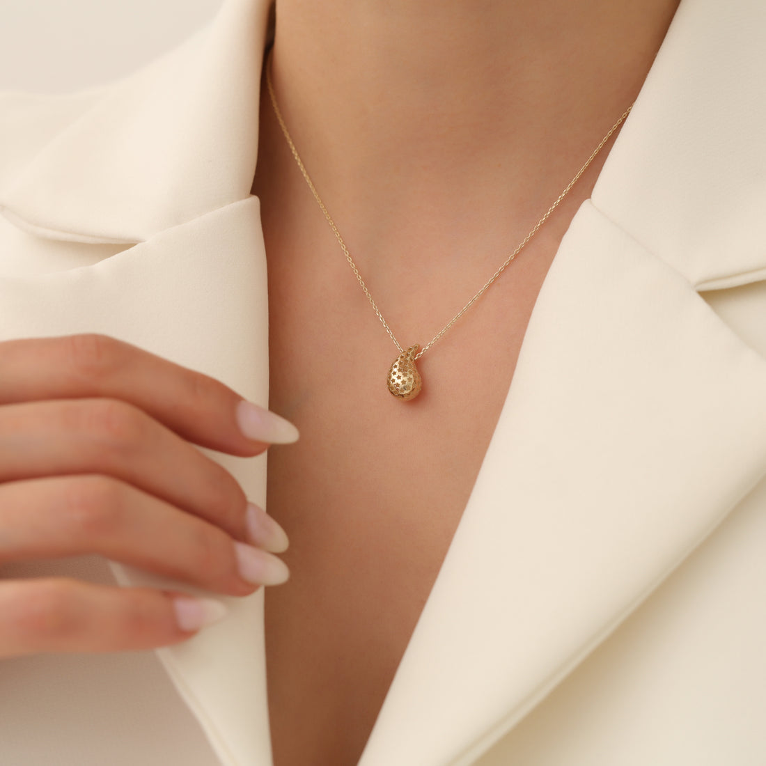 Blob Necklace 14K Gold		