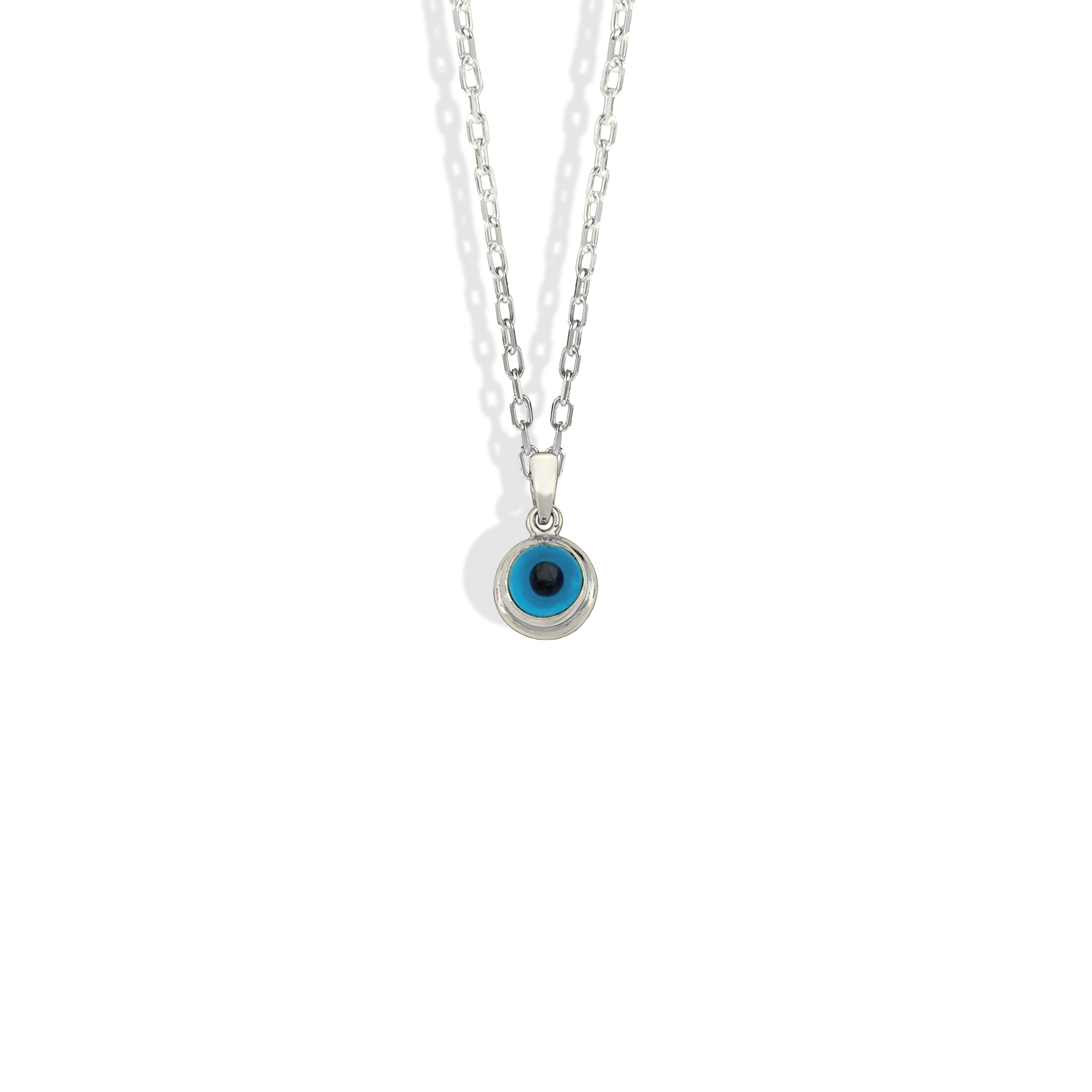Blue Eye Evil Eye Necklace 14K Gold