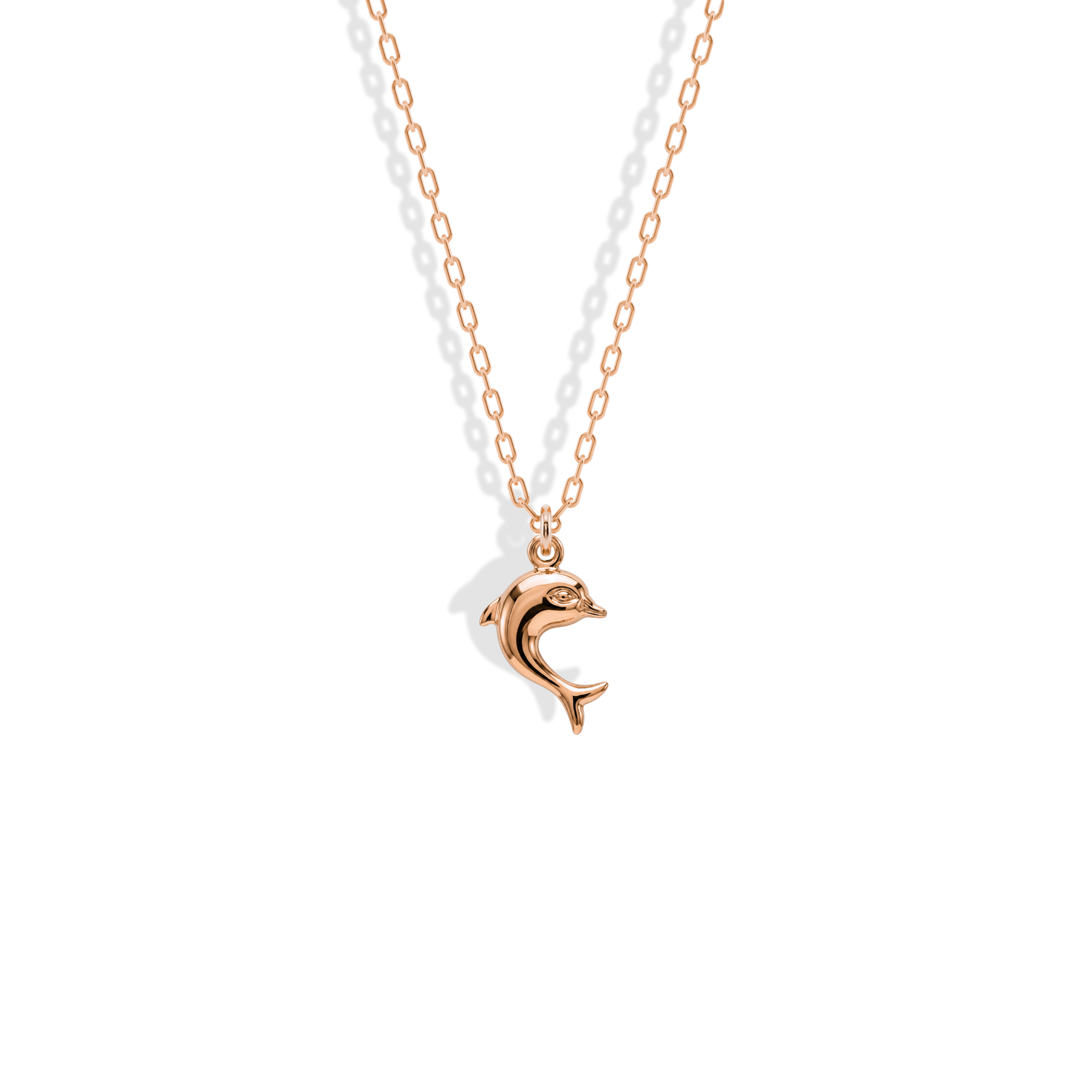 Bold Dolphin Pendant Necklace 14K Gold / Silver