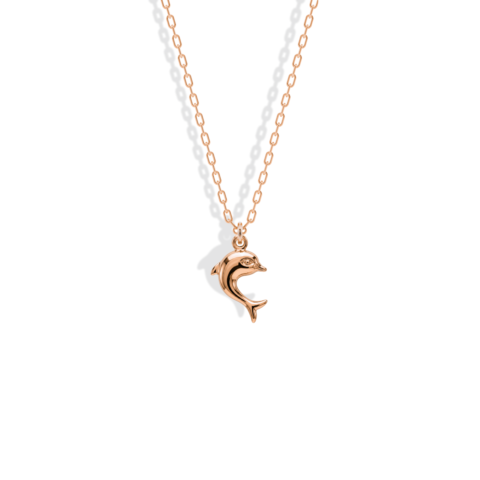 Bold Dolphin Pendant Necklace 14K Gold / Silver