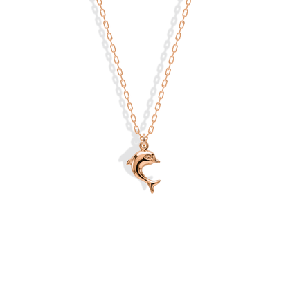 Bold Dolphin Pendant Necklace 14K Gold / Silver