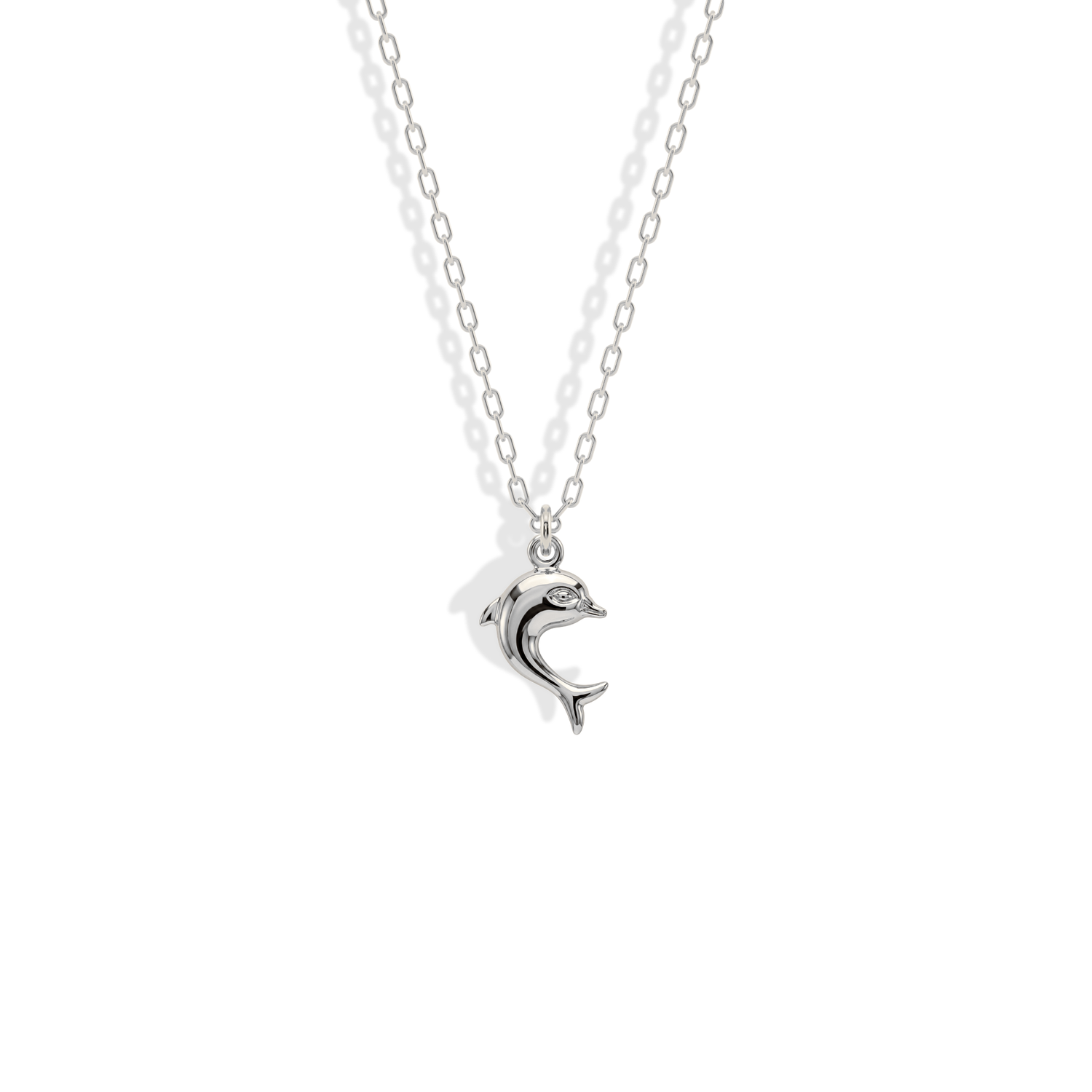 Bold Dolphin Pendant Necklace 14K Gold / Silver