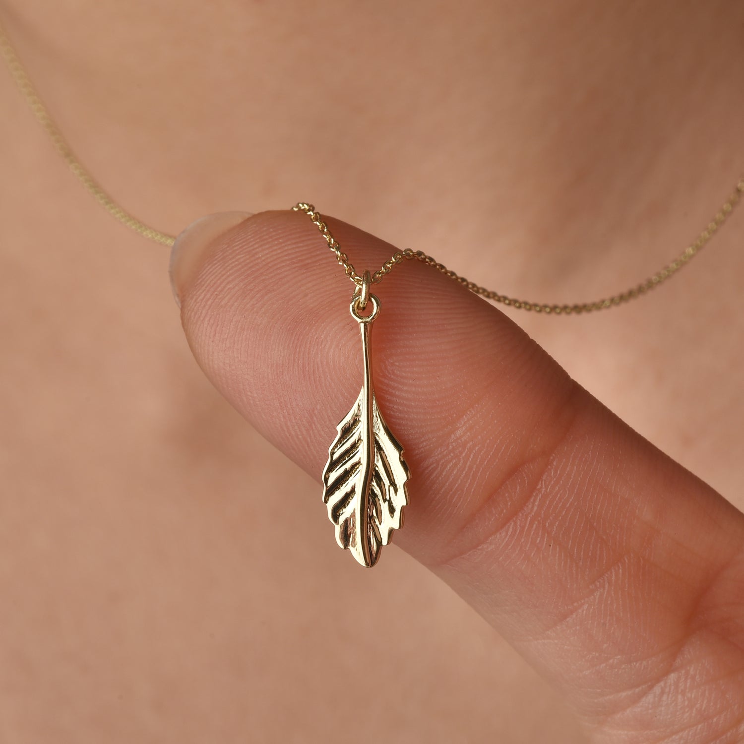 Botanical Leaf Necklace 14K Gold / Silver