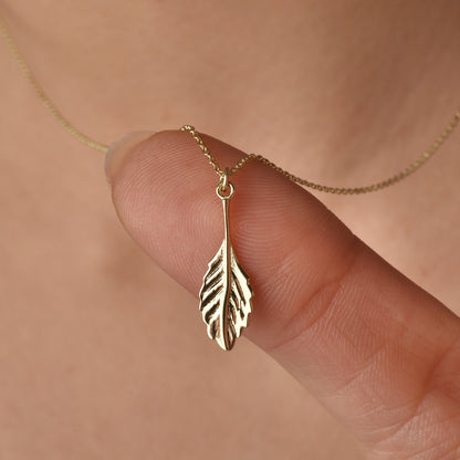 Botanical Leaf Necklace 14K Gold / Silver