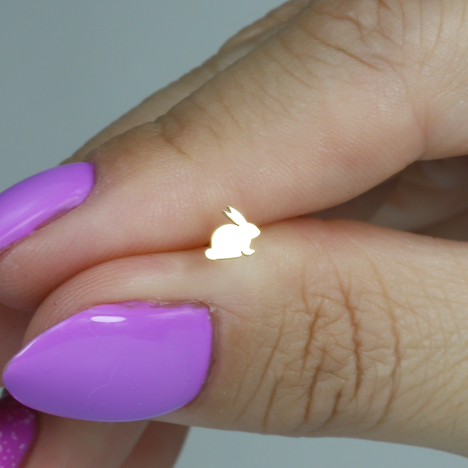 Bunny Flatback Ear Piercing 14K Gold