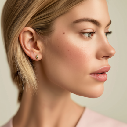 But Why? Nihilist Alone Penguin Earring 14K Gold / Silver