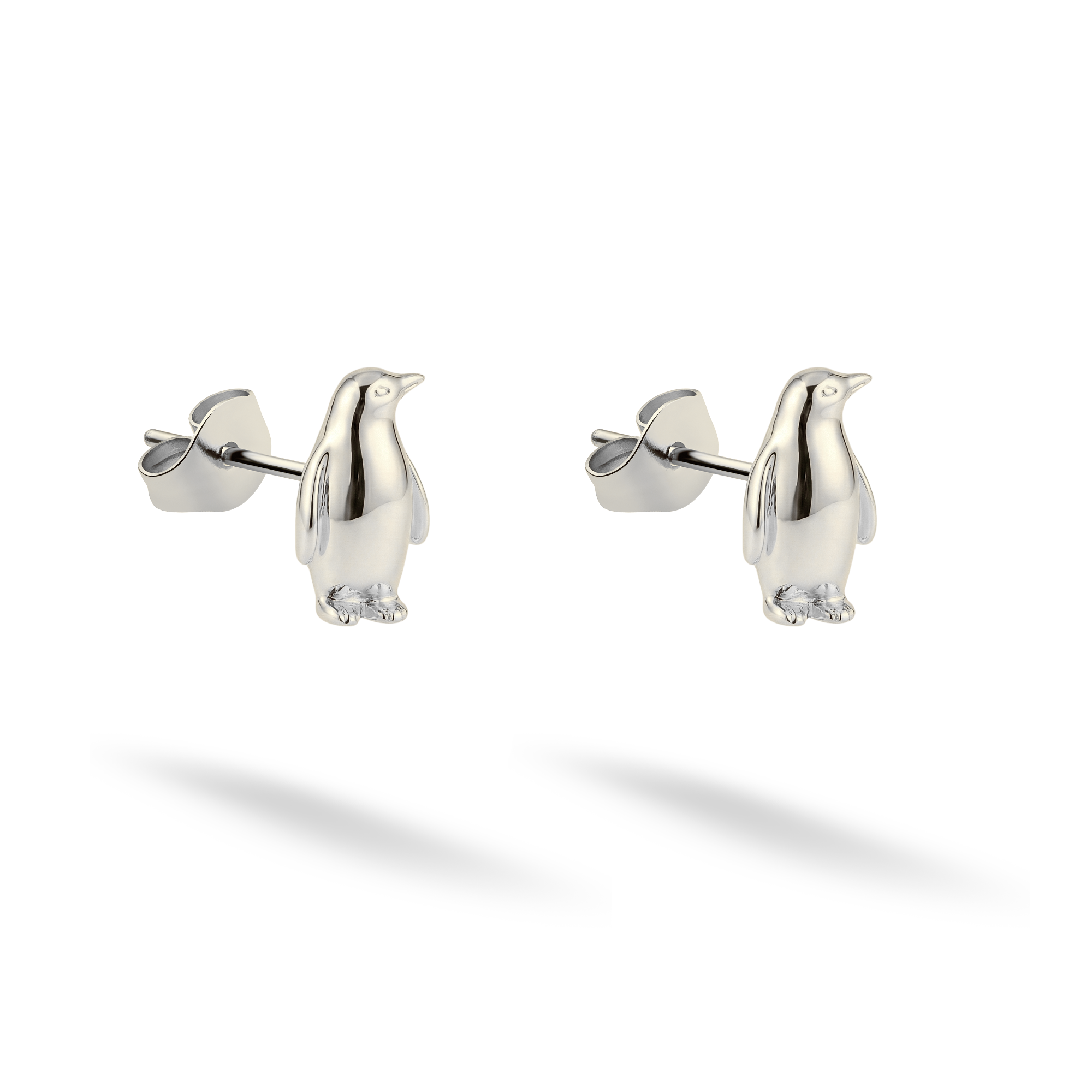 But Why? Nihilist Alone Penguin Earring 14K Gold / Silver