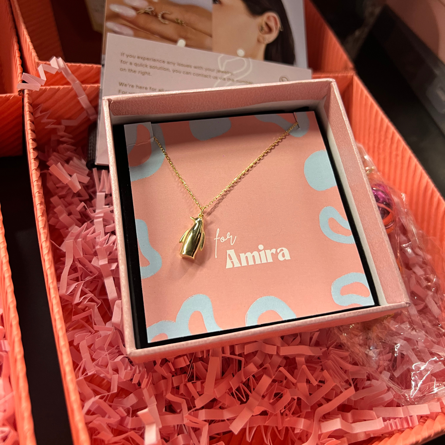 But Why? Nihilist Alone Penguin Necklace 14K Gold / Silver