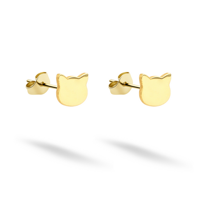 Cat Earrings 14K Gold – Elegant and playful earrings, made in Europe with fine craftsmanship, perfect for adding a delicate touch to any outfit.