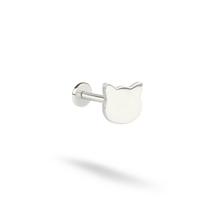 Cat Flatback Ear Piercing 14K Gold