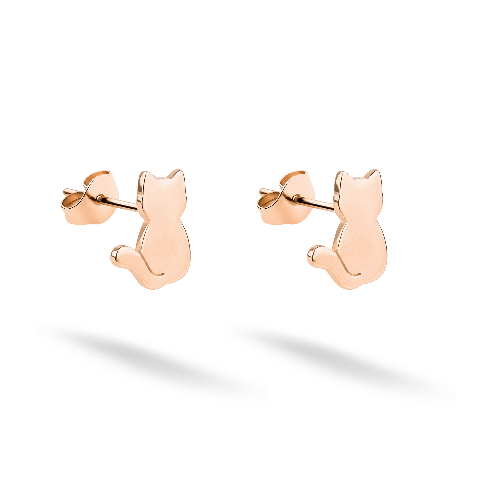 Cat Kitty Earrings 14K Gold / Silver