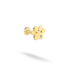 Cat Paw Flatback Ear Piercing 14K Gold with CZ stone