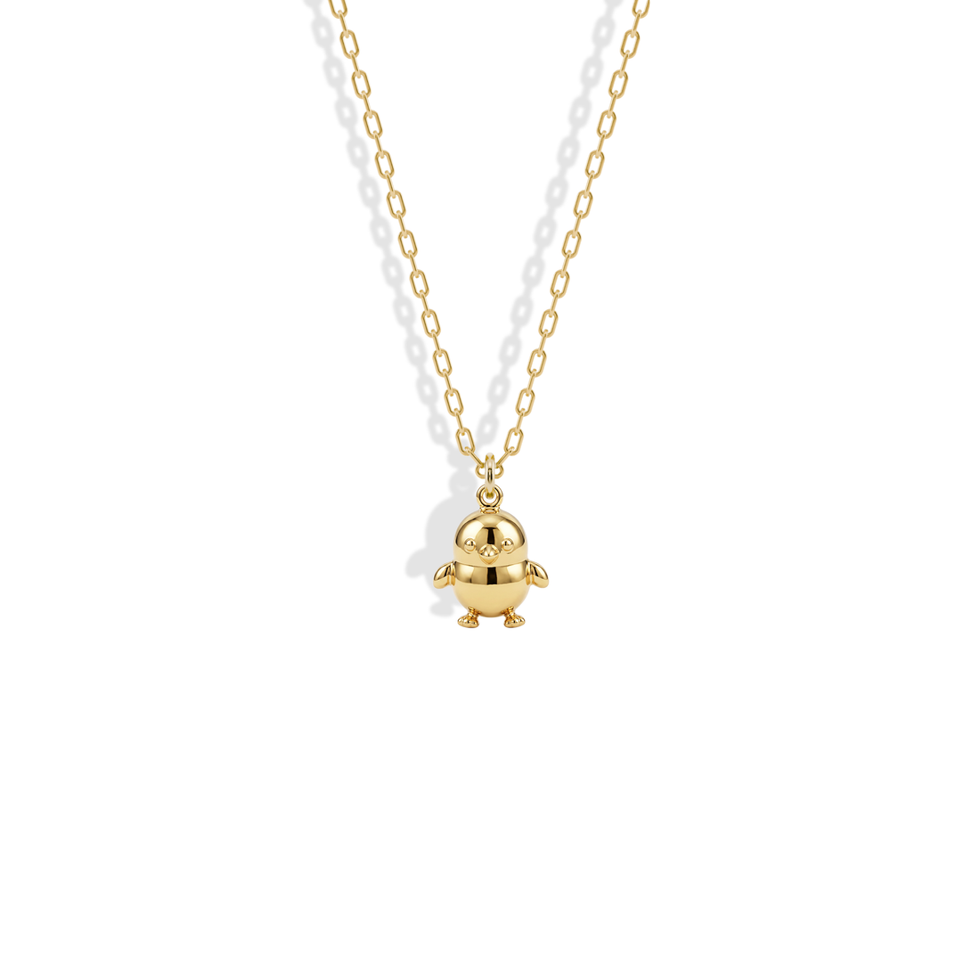 Chick Pendant Necklace 14K Gold / Silver featuring cute chick jewelry, a baby chick pendant, and a charming bird-inspired design for everyday wear.