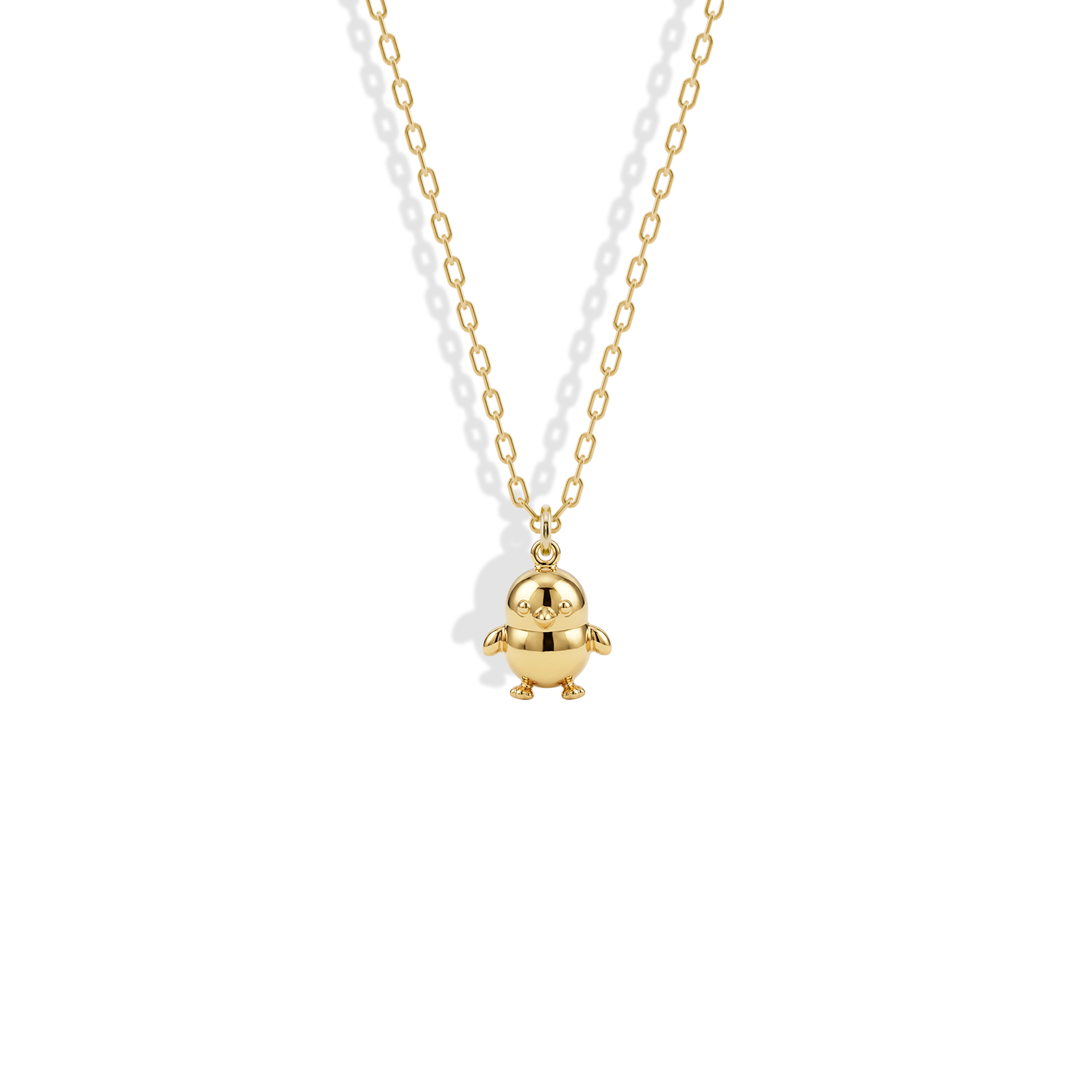 Chick Pendant Necklace 14K Gold / Silver featuring cute chick jewelry, a baby chick pendant, and a charming bird-inspired design for everyday wear.
