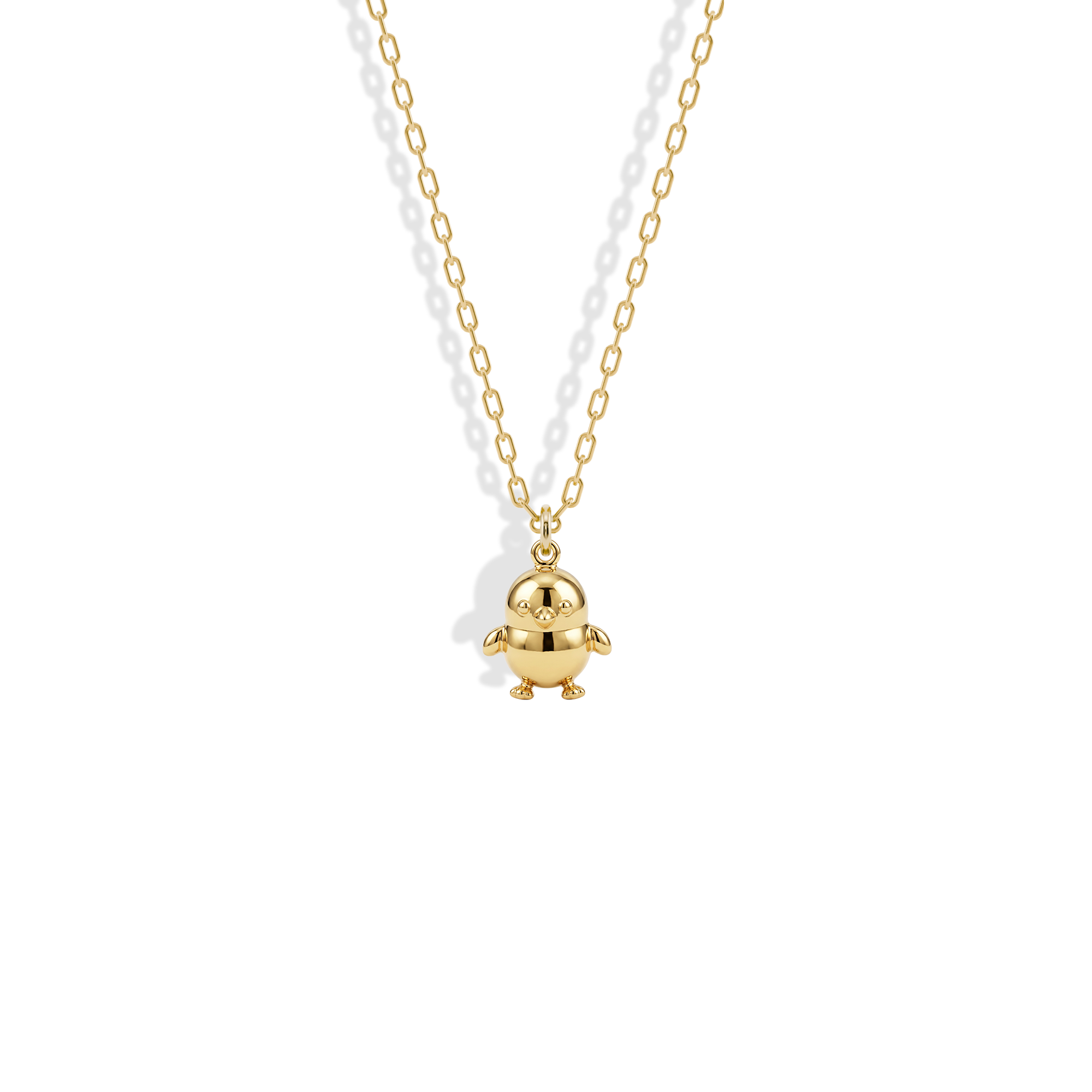 Chick Pendant Necklace 14K Gold / Silver featuring cute chick jewelry, a baby chick pendant, and a charming bird-inspired design for everyday wear.