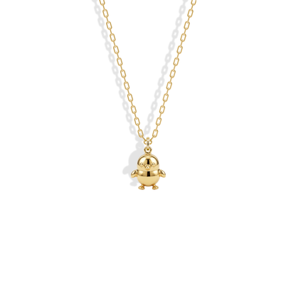 Chick Pendant Necklace 14K Gold / Silver featuring cute chick jewelry, a baby chick pendant, and a charming bird-inspired design for everyday wear.
