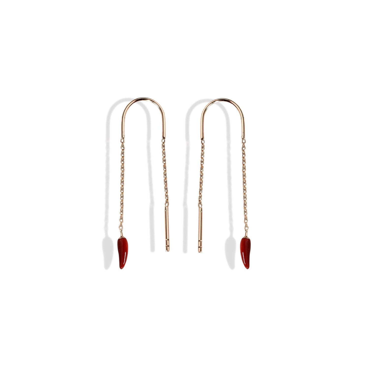 Chili Pepper Charm Earring 14K Solid Gold