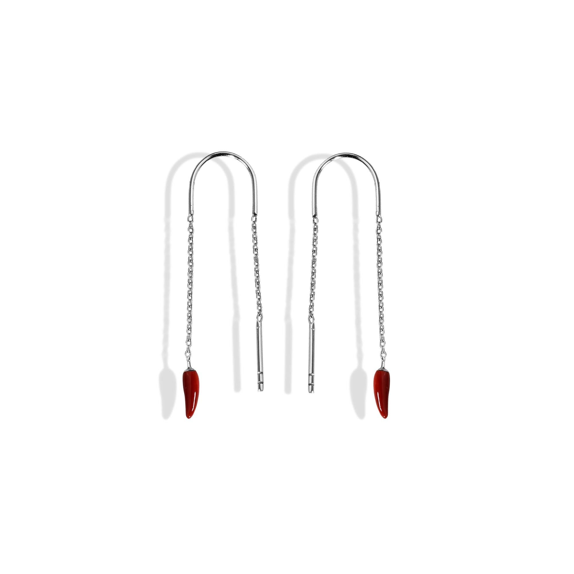 Chili Pepper Charm Earring 14K Solid Gold