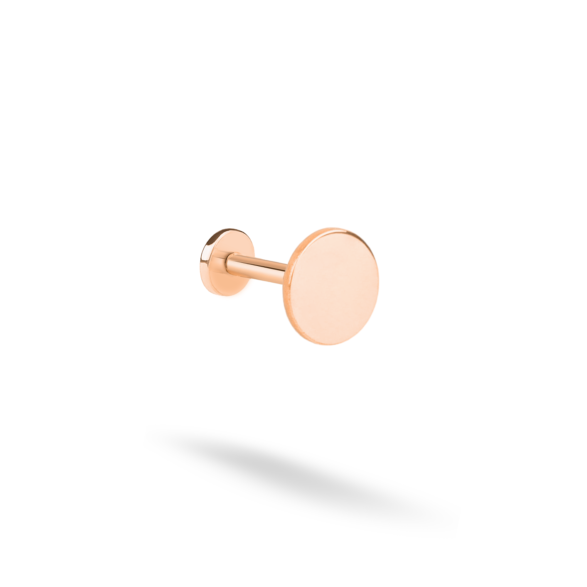 Circle Flatback Ear Piercing 14K Gold