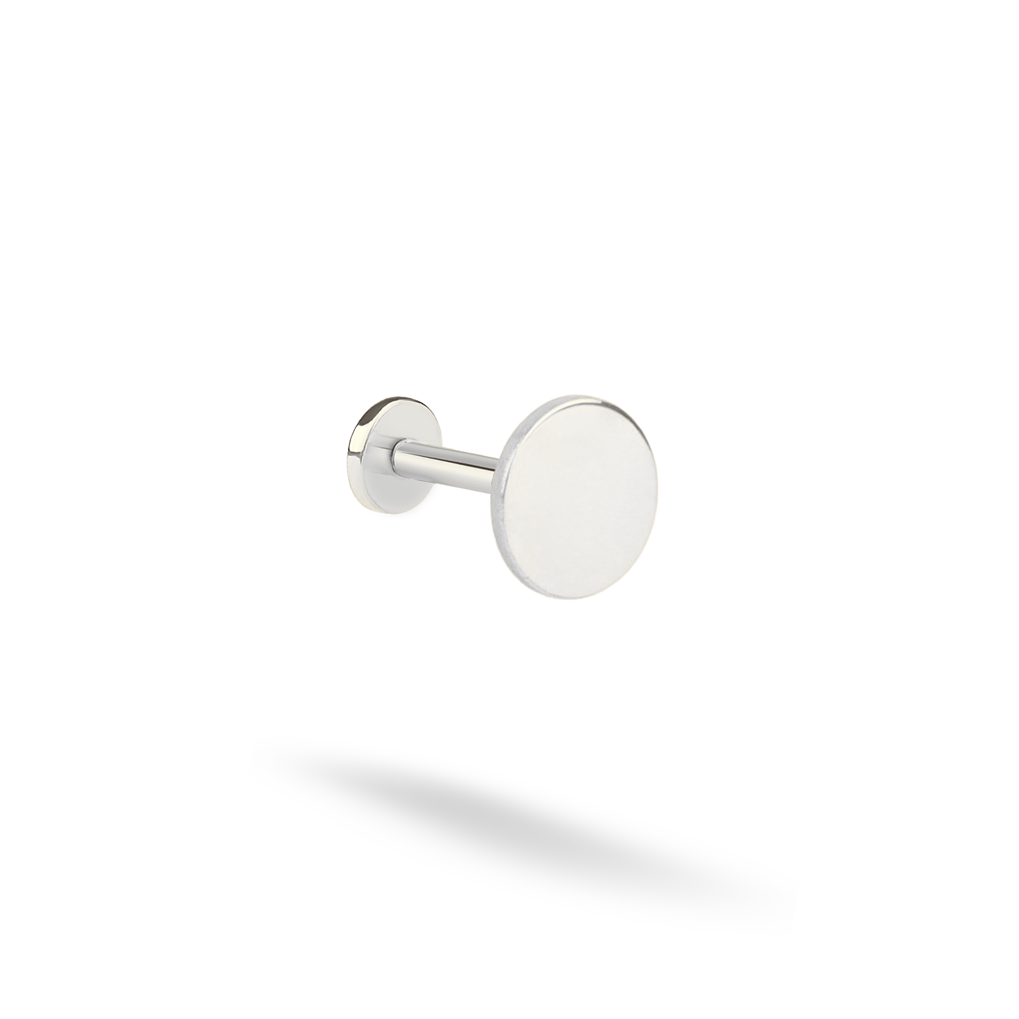 Circle Flatback Ear Piercing 14K Gold