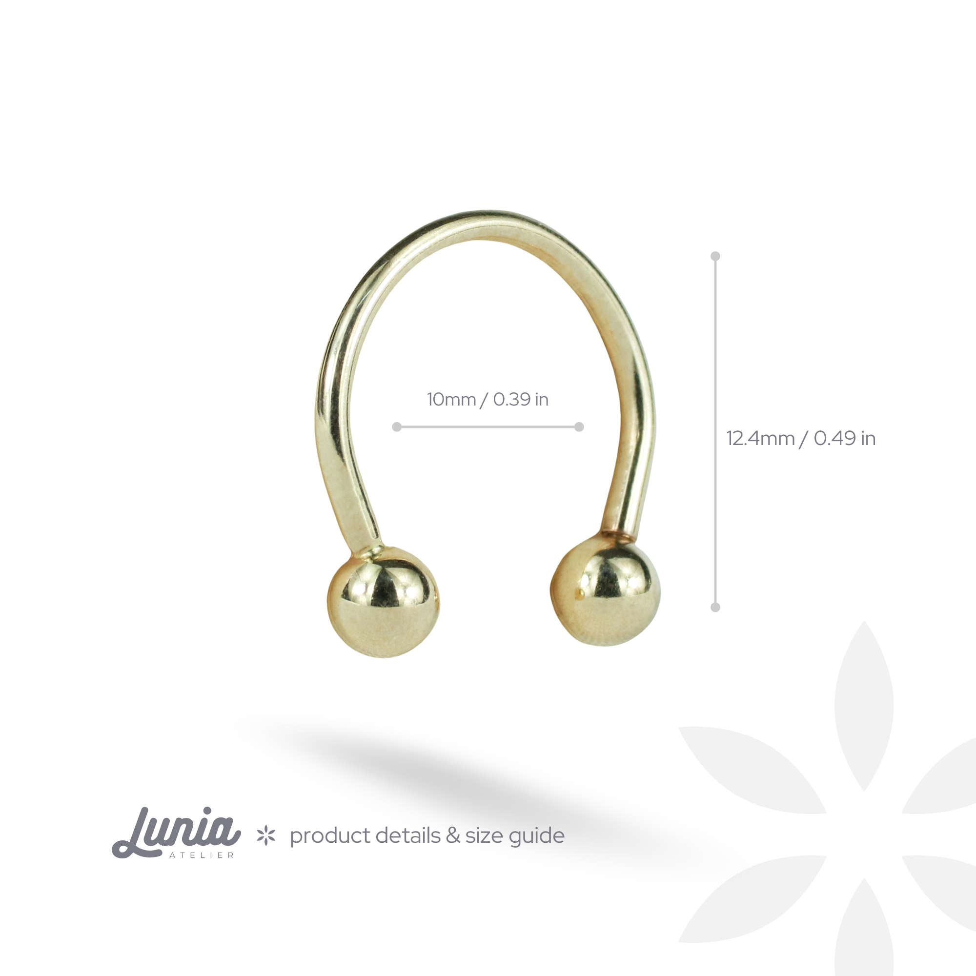 Circular Hoop Ear Piercing 14K Gold