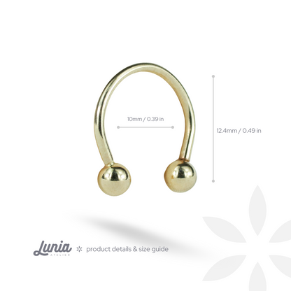 Circular Hoop Ear Piercing 14K Gold