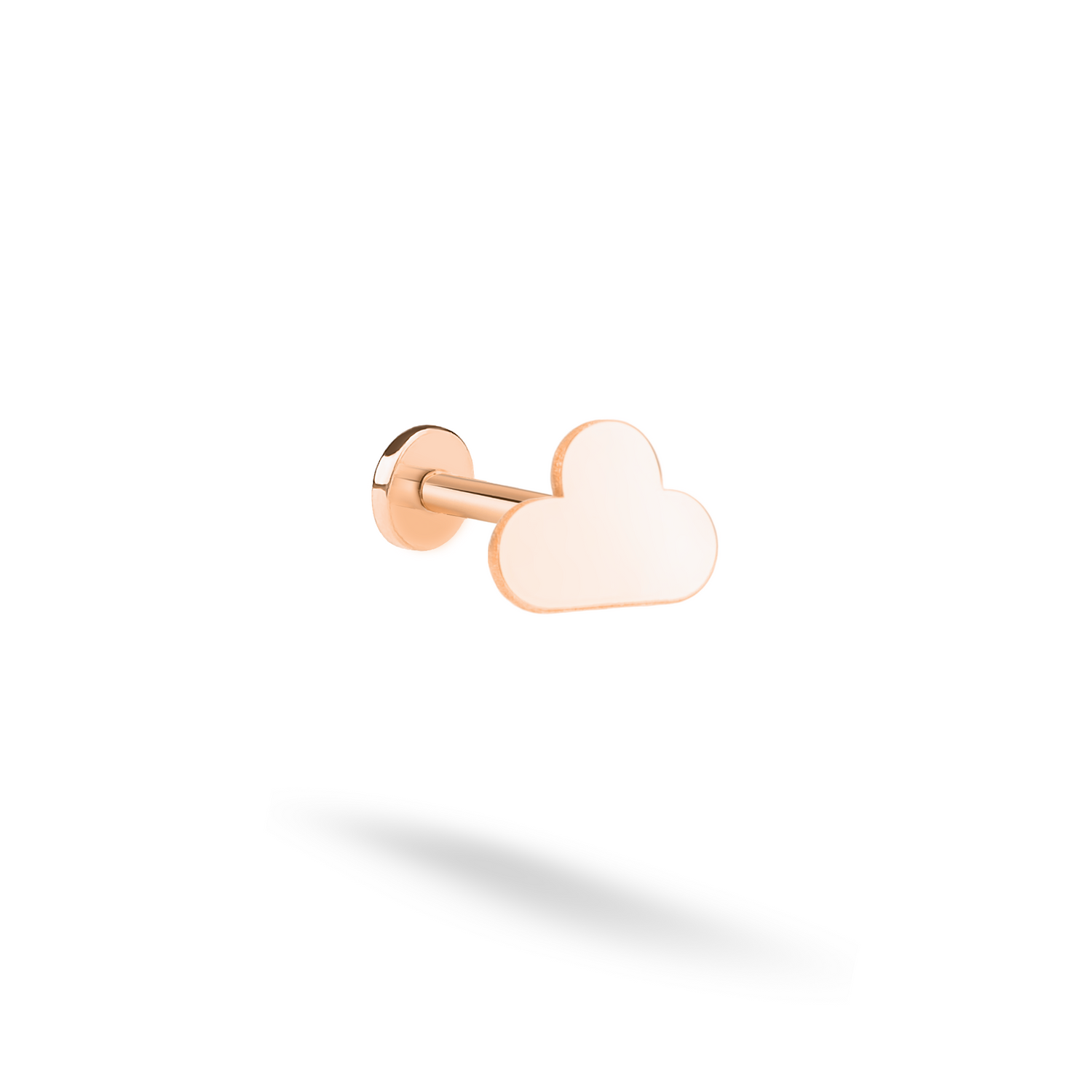 Cloud Flatback Ear Piercing 14K Gold