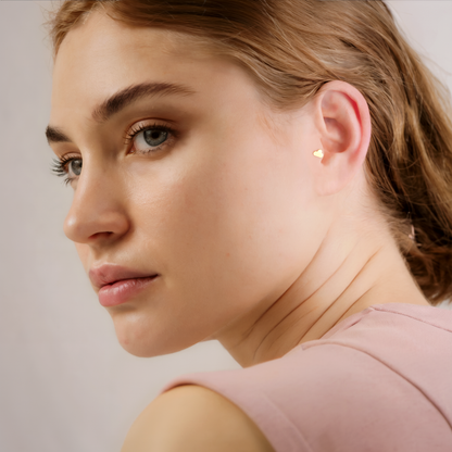 Cloud Flatback Ear Piercing 14K Gold