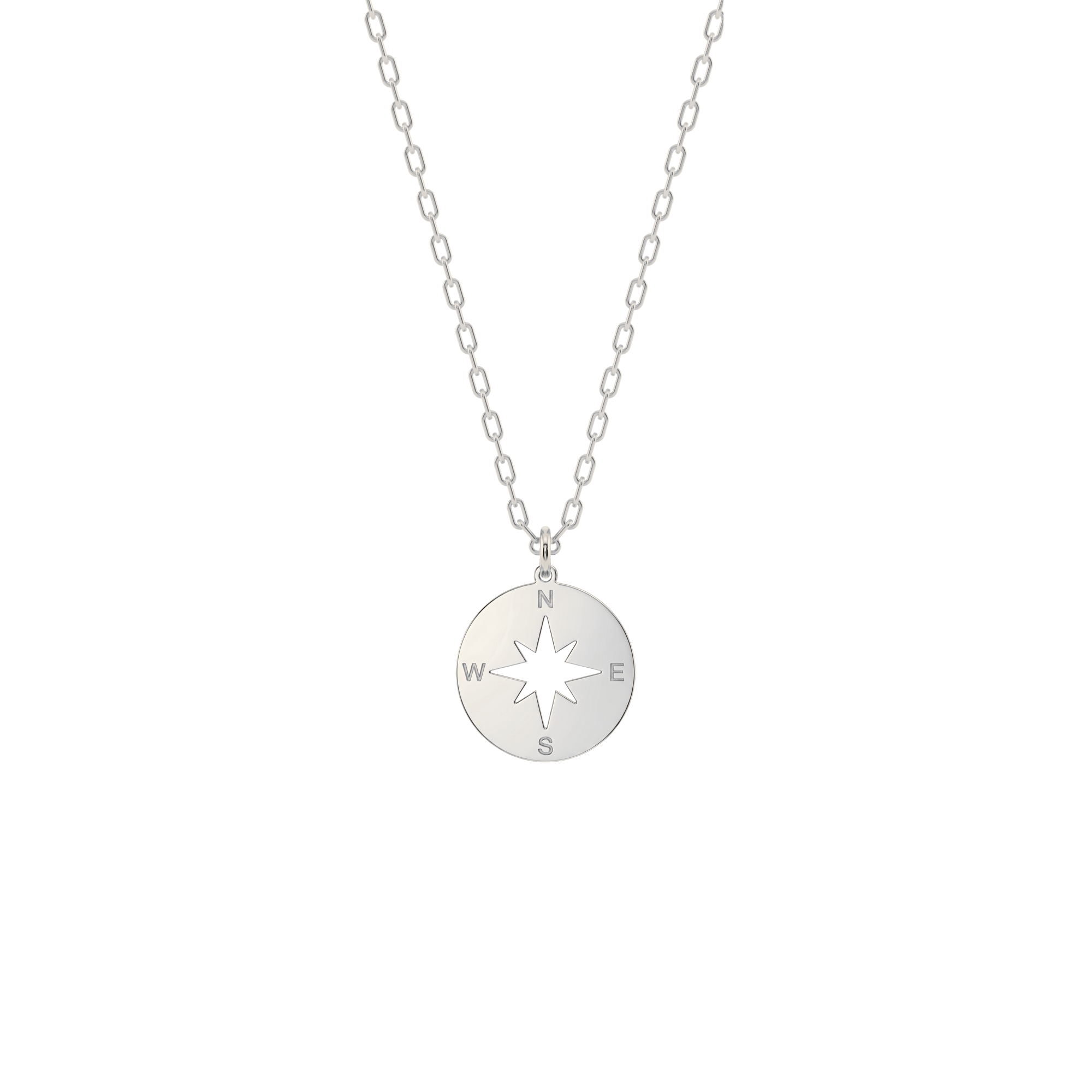 Compass Pendant Necklace 14K Gold / Silver