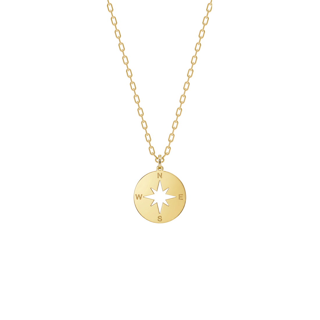 Compass Pendant Necklace 14K Gold / Silver