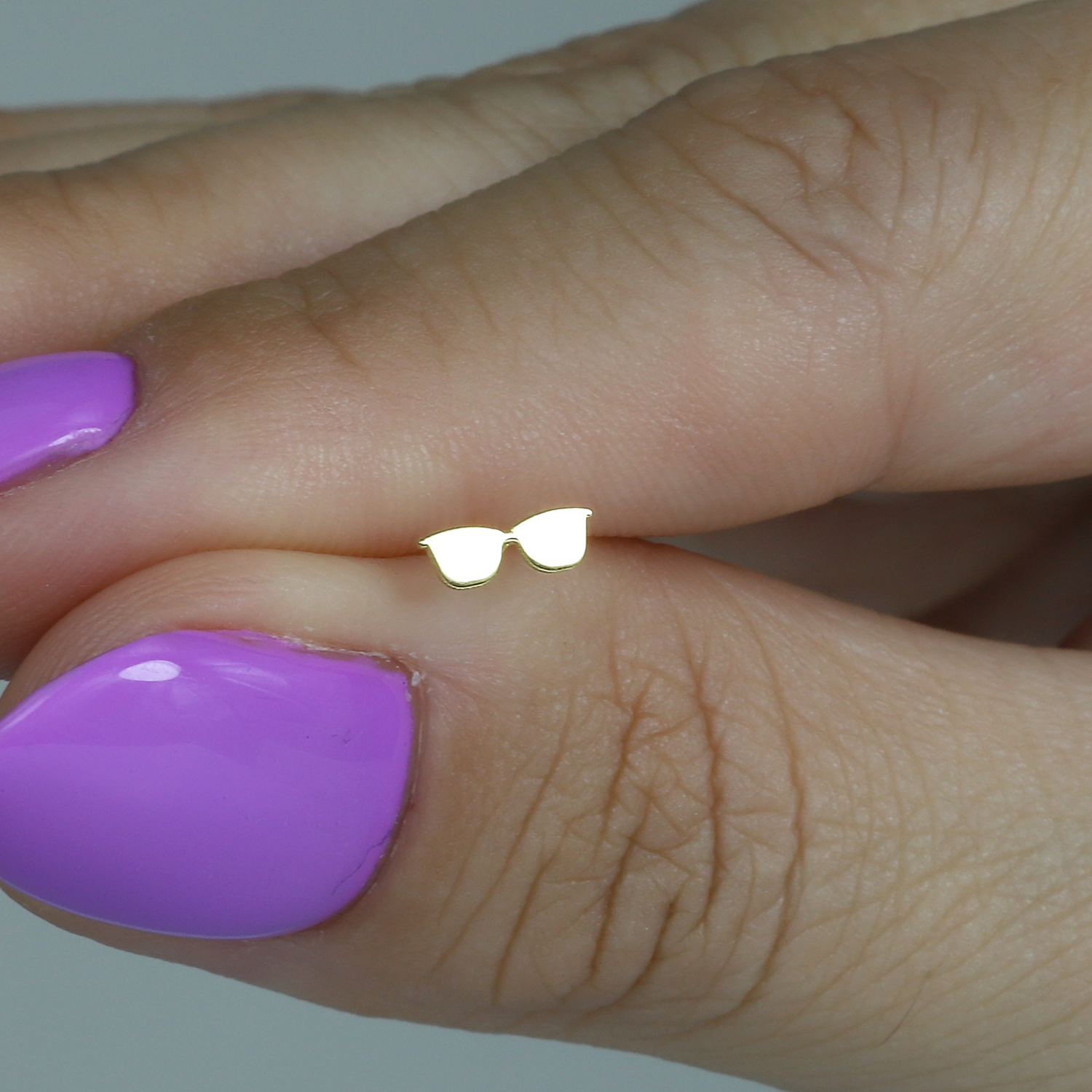 Cool Sunglasses Flatback Ear Piercing 14K Gold