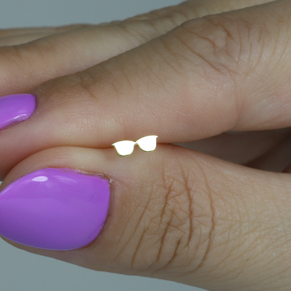 Cool Sunglasses Flatback Ear Piercing 14K Gold