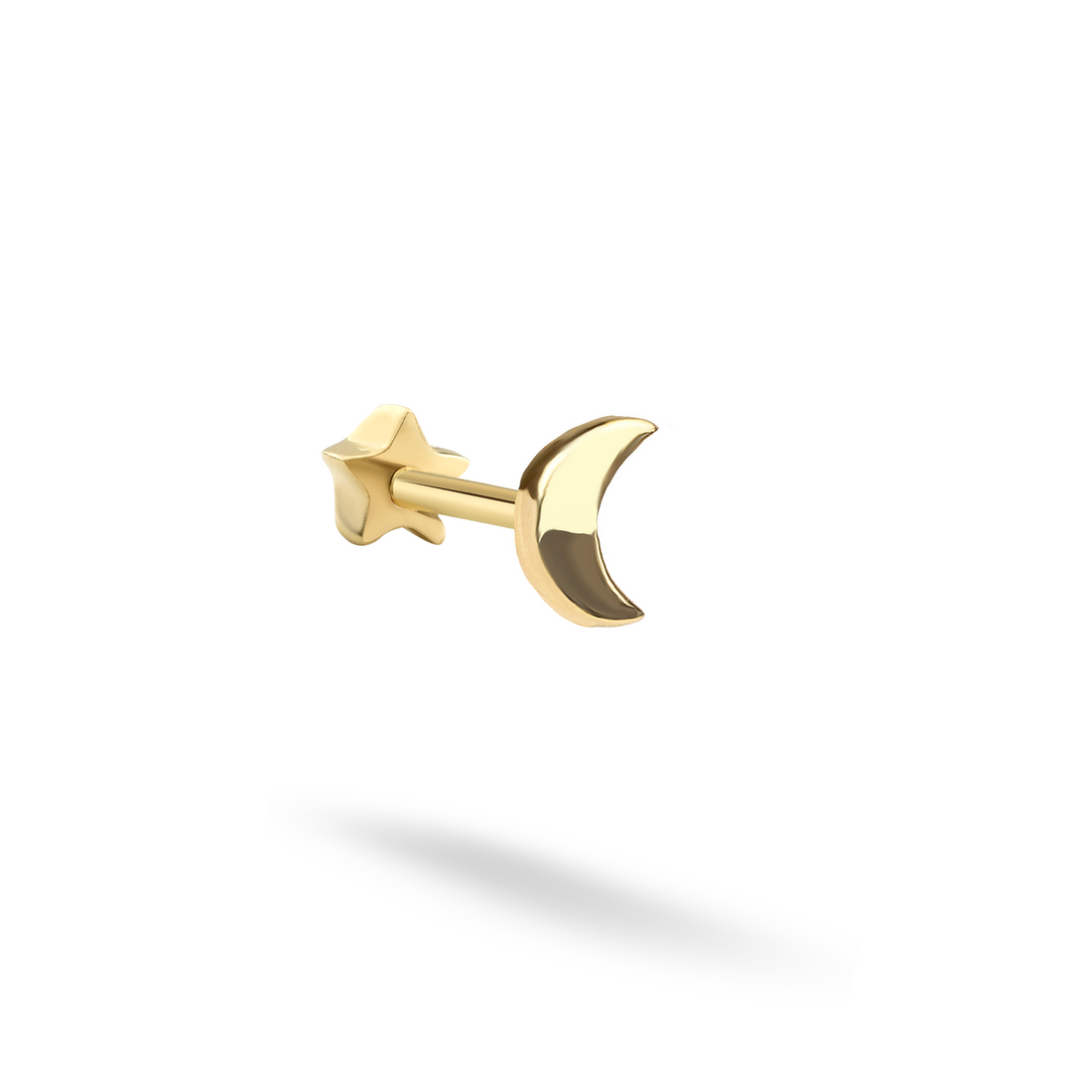 Moon Shaped Celestial Gold Piercing