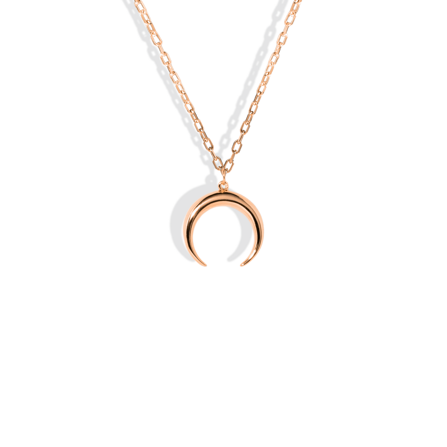 Crescent Moon Necklace 14K Gold
