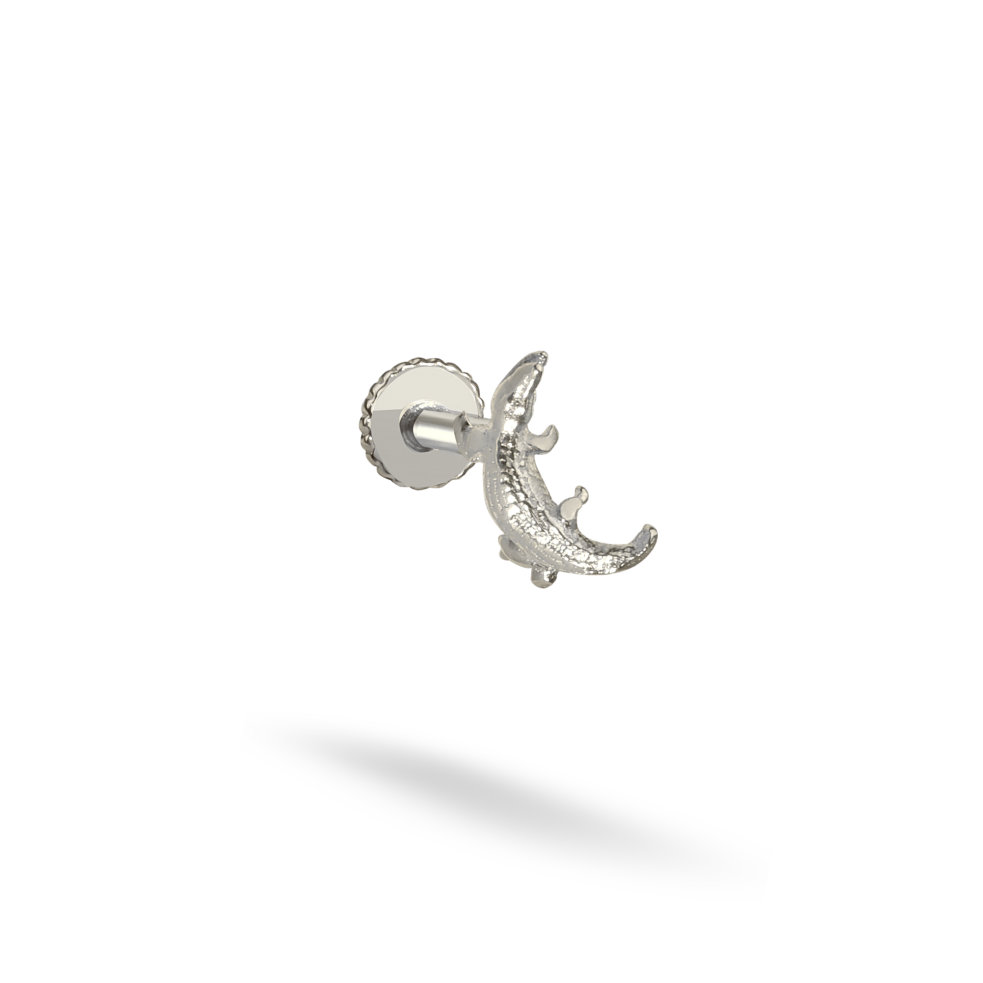 Crocodile Flatback Ear Piercing 14K Gold