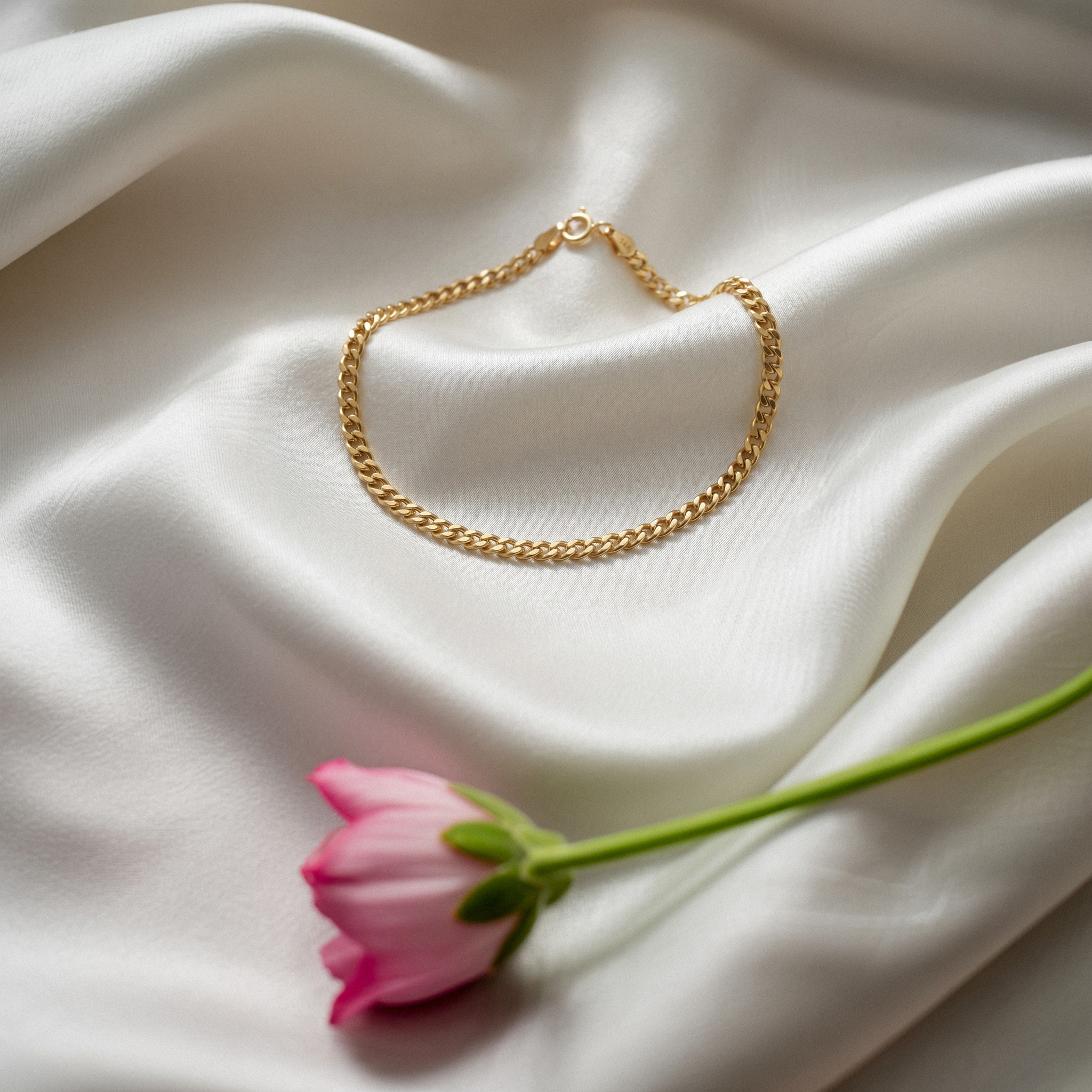 Cuban Chain Bracelet 14K Gold