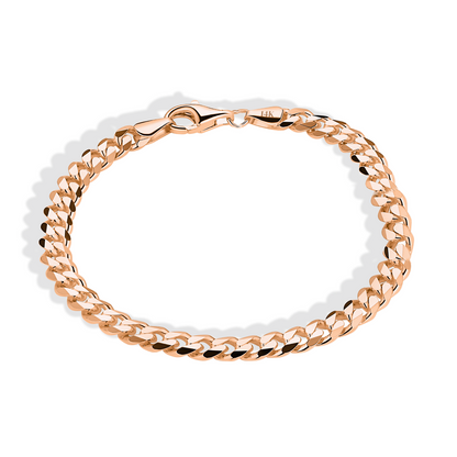 Cuban Link Chain Bracelet 14K Gold