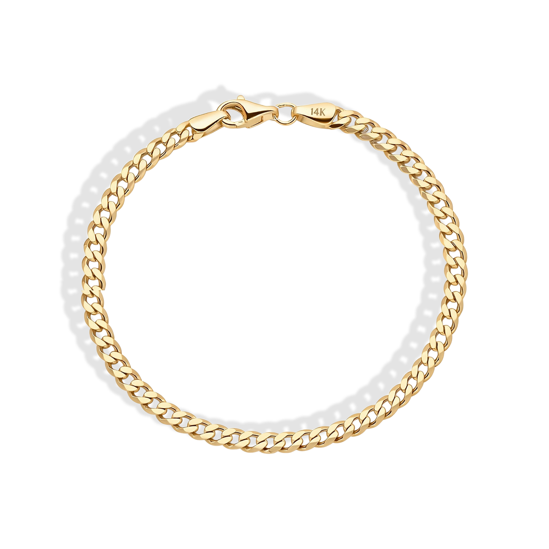 Cuban Link Chain Bracelet 14K Gold